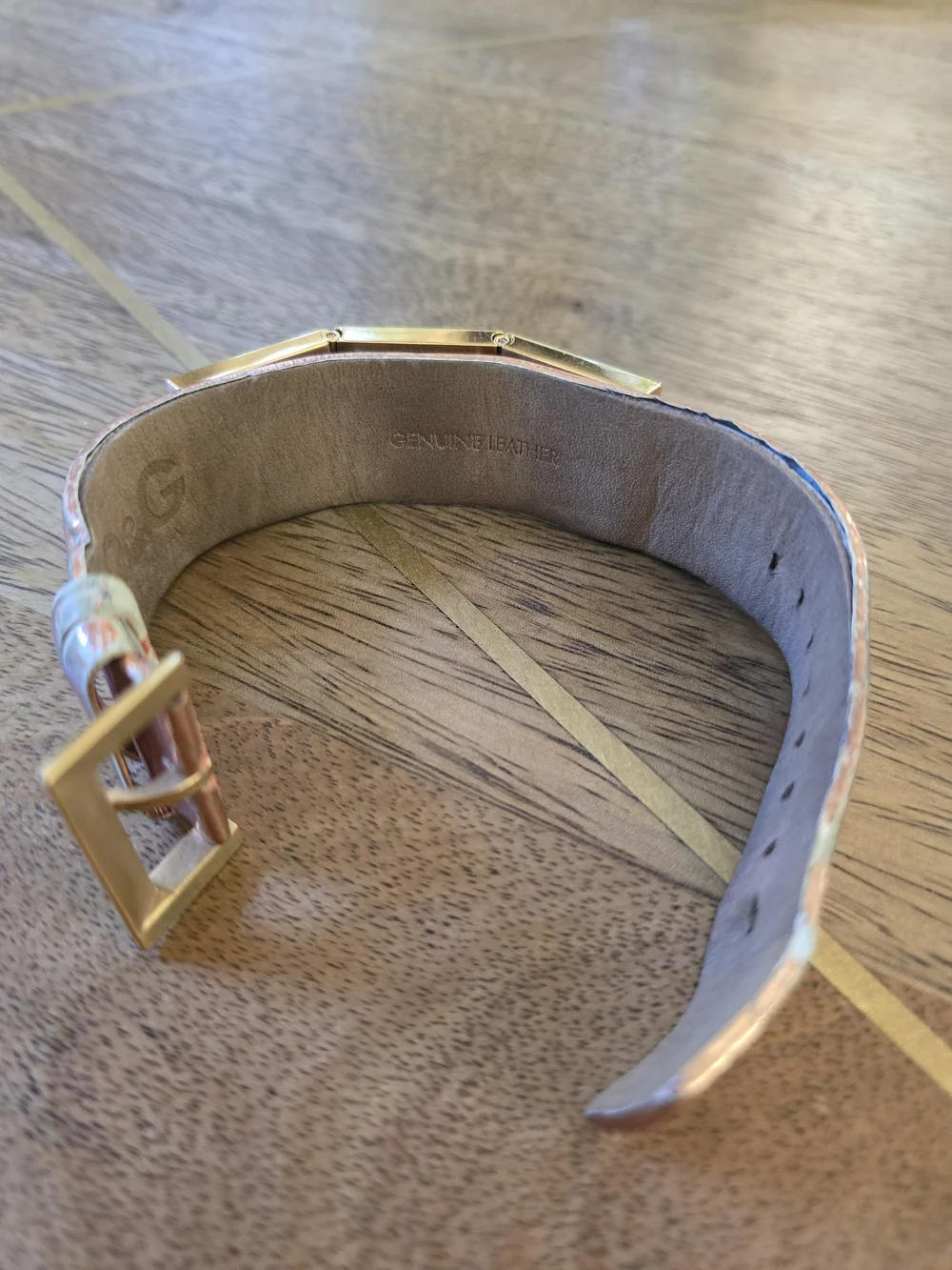 D&G Gold Tone Women's Bracelet Watch with Mirror Dial